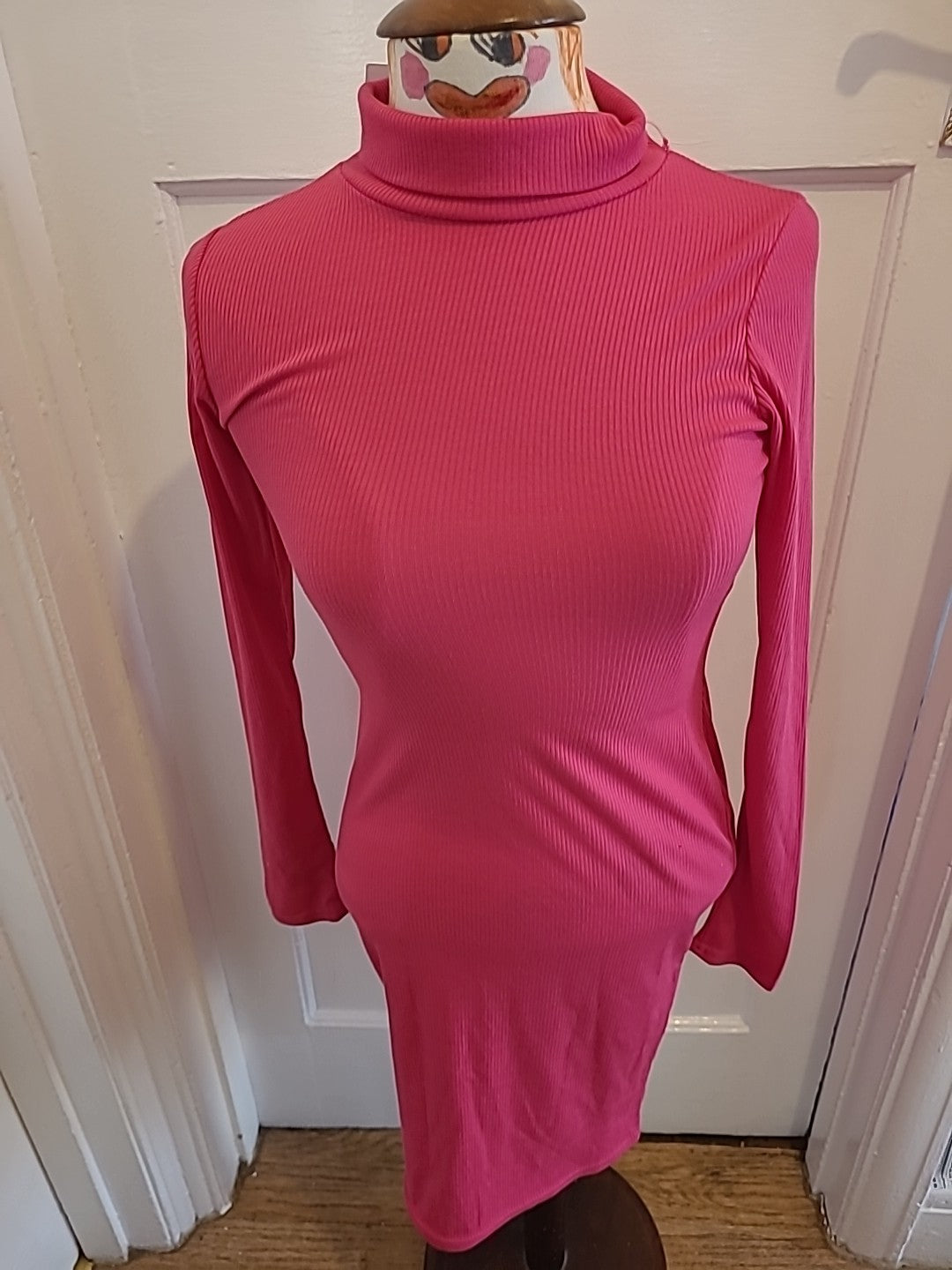 Brand New Crystal Size 10 Pink Long Sleeved Dress