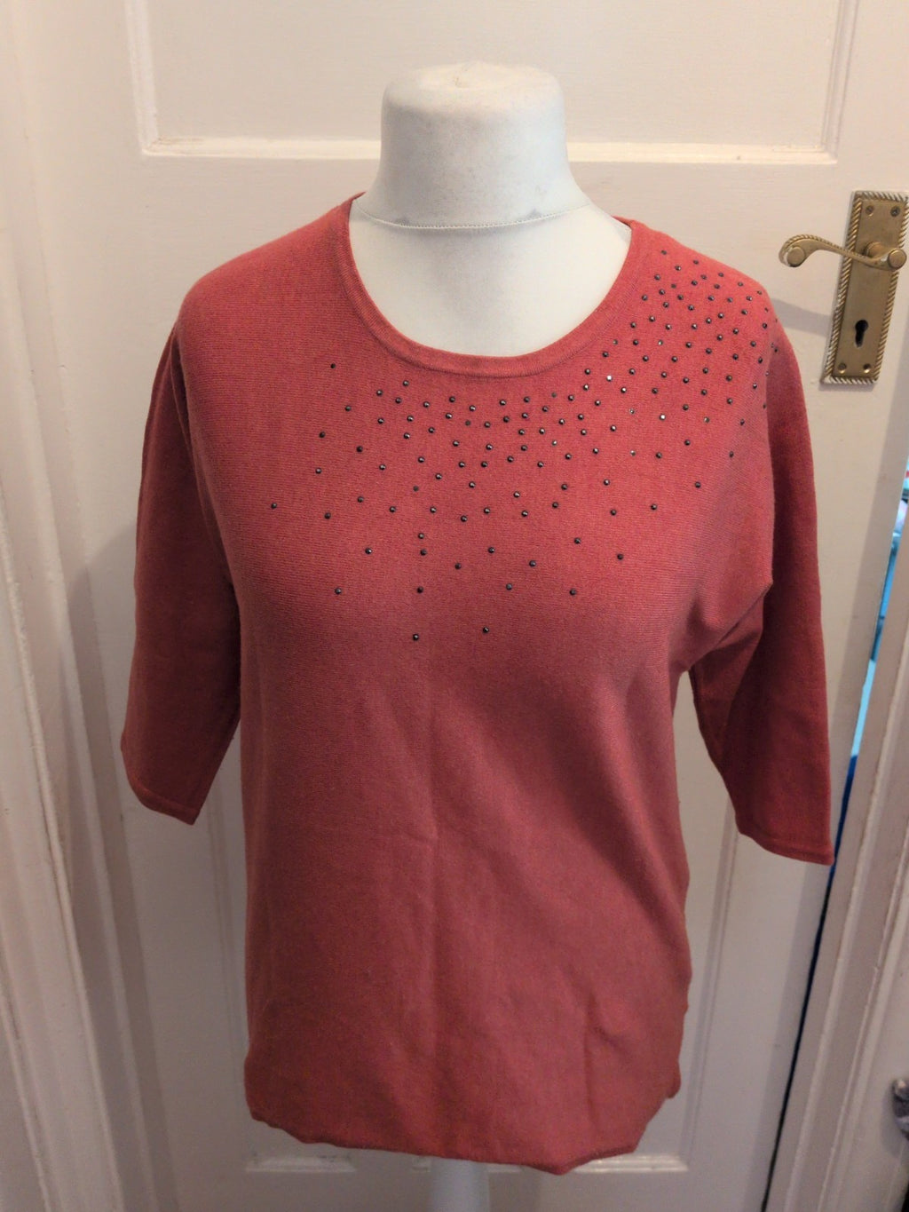 Viz.A.Viz Small Orange Stud Oversize Jumper