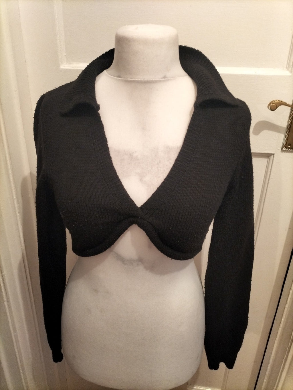 Collusion 12 Black Knit Crop Top