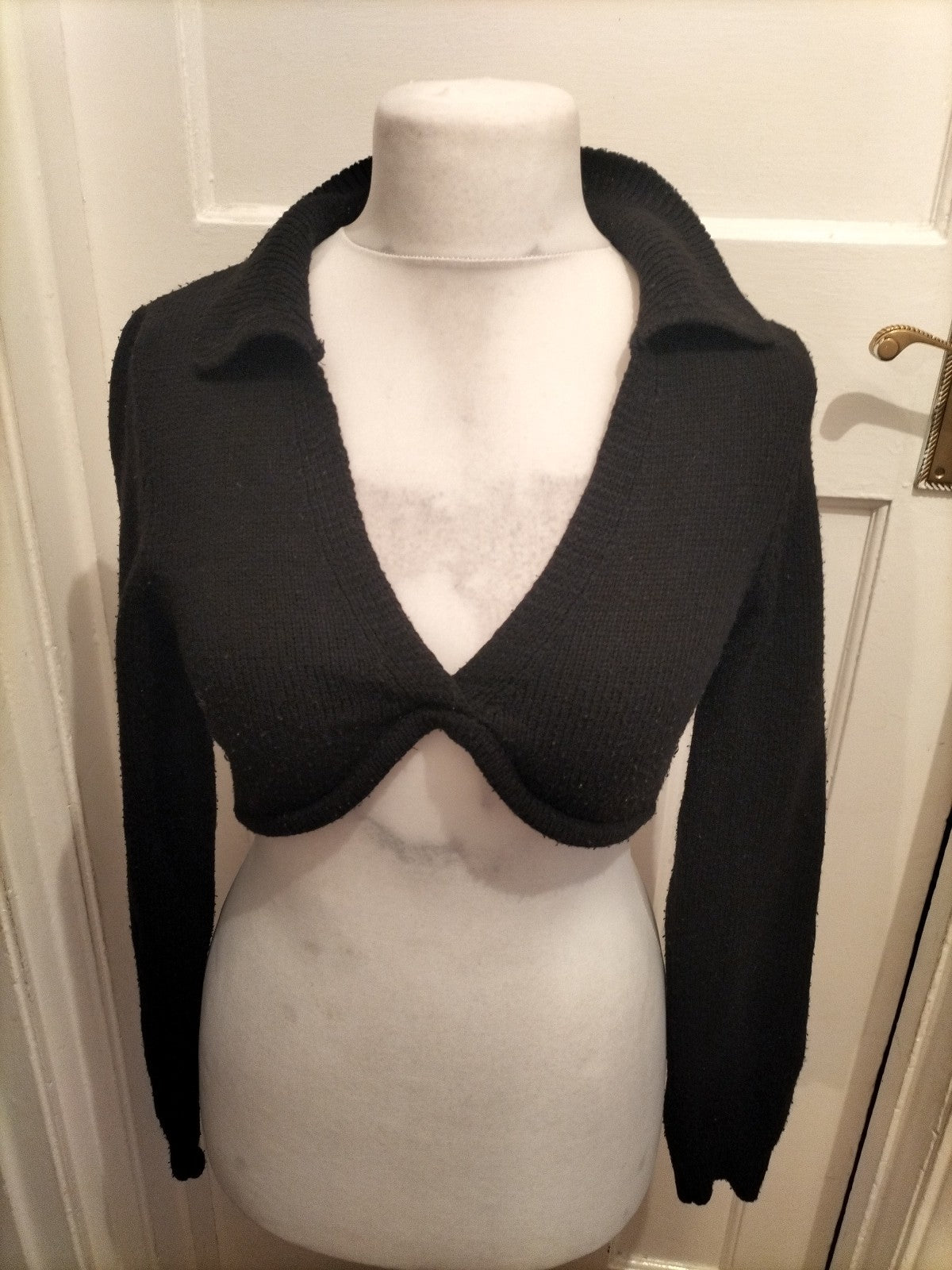 Collusion 12 Black Knit Crop Top