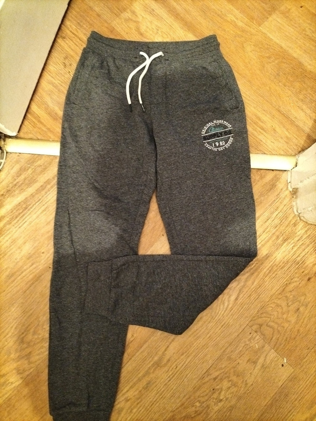 Mens F&F Size Small Grey Fleck Elasticated Joggers