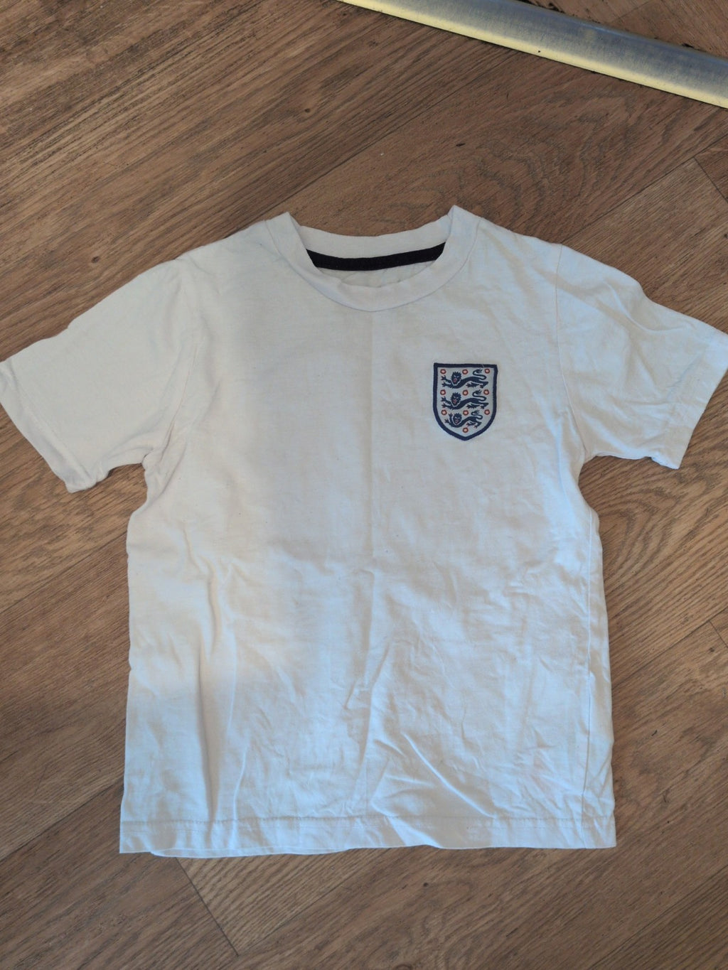 England 4-5 Years White Short Sleeve T-shirt