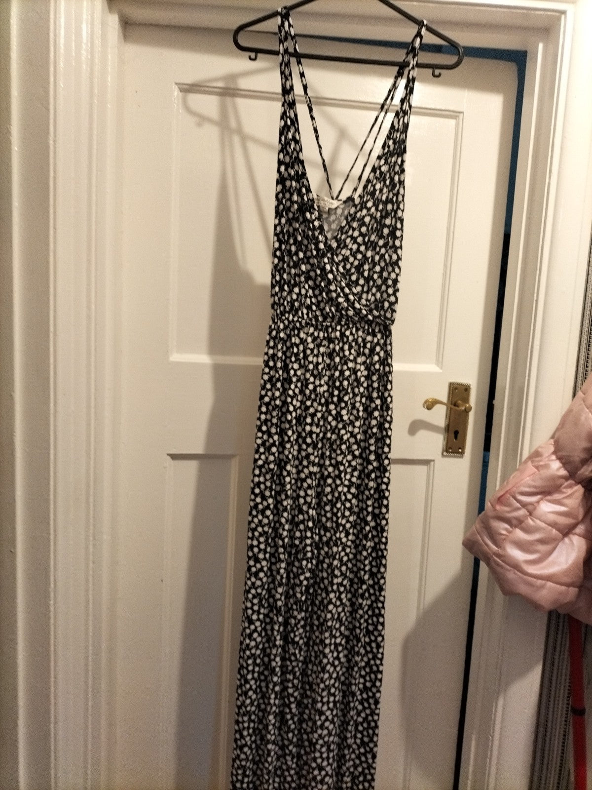 Ladies Miss Selfridge Size 12 Black/White Floral Sleeveless Jumpsuit