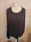 Fat Face 14 Loungewear Grey/Navy Long Sleeved Top