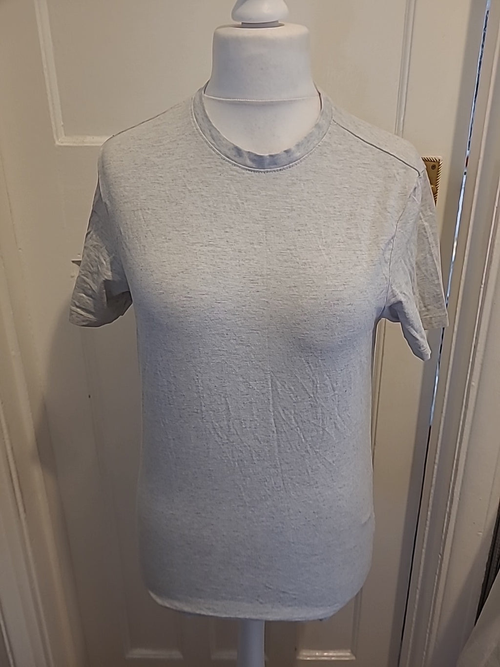 Mens Primark Size Small Slim Fit Grey Short Sleeved Tshirt