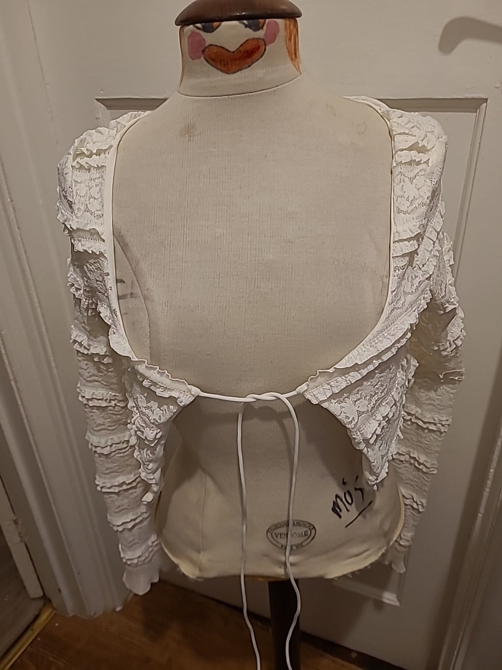 Ladies Shein Size Small Cream Floral Long Sleeved Cardigan