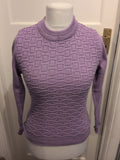 Ladies BM Size Small Lilac Purple Jumper Patterned