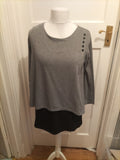 3XL Grey Long Sleeve Blouse Jumper