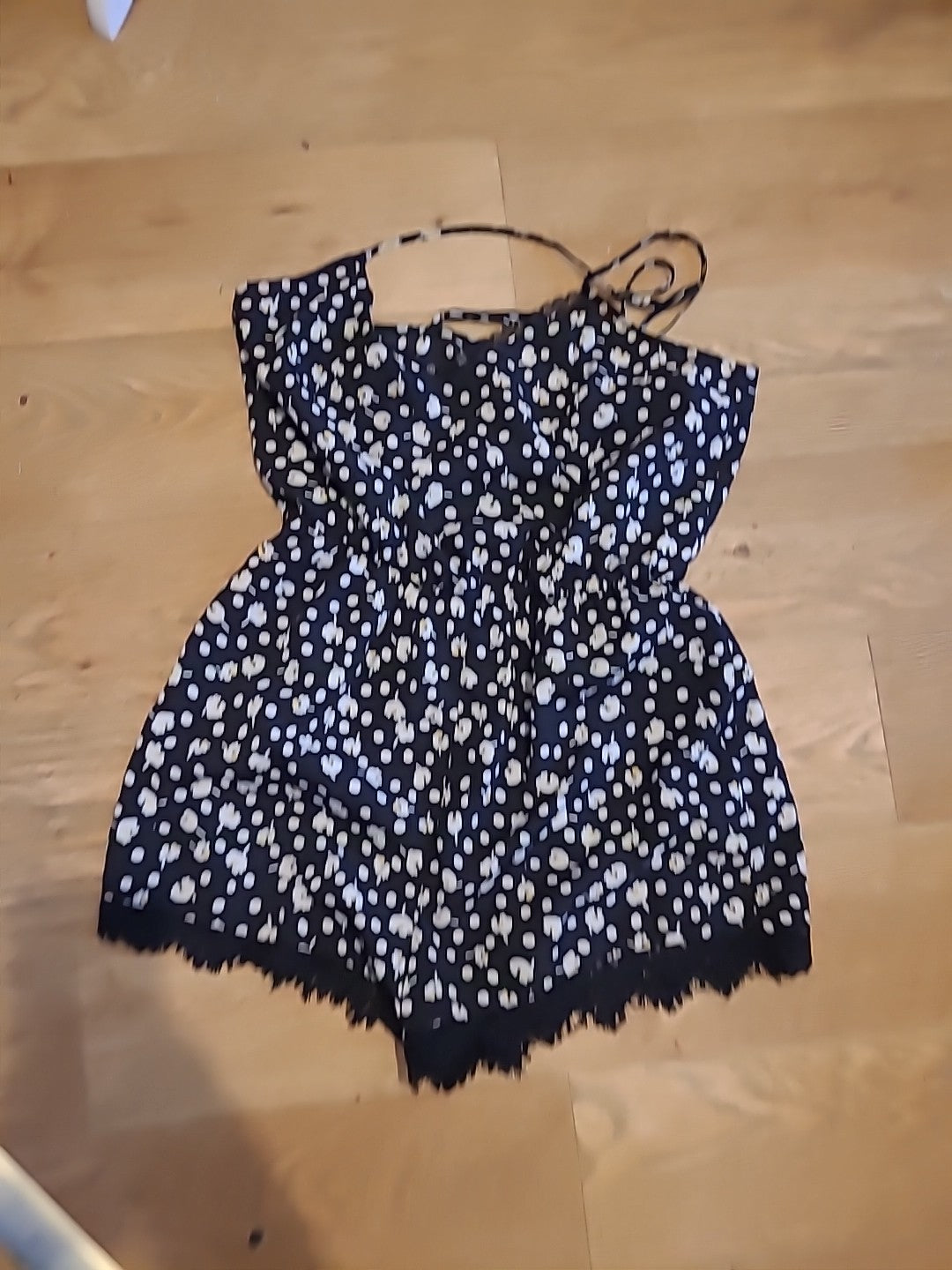 Ladies Cooperative Size Small Black And White Sleeveless Short Playsuit