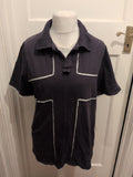 Mens Next Size Large Black England Cross Short Sleeve Polo