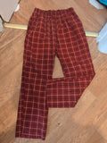 Matalan Medium Burgundy Elasticated Check Pyjama Bottoms