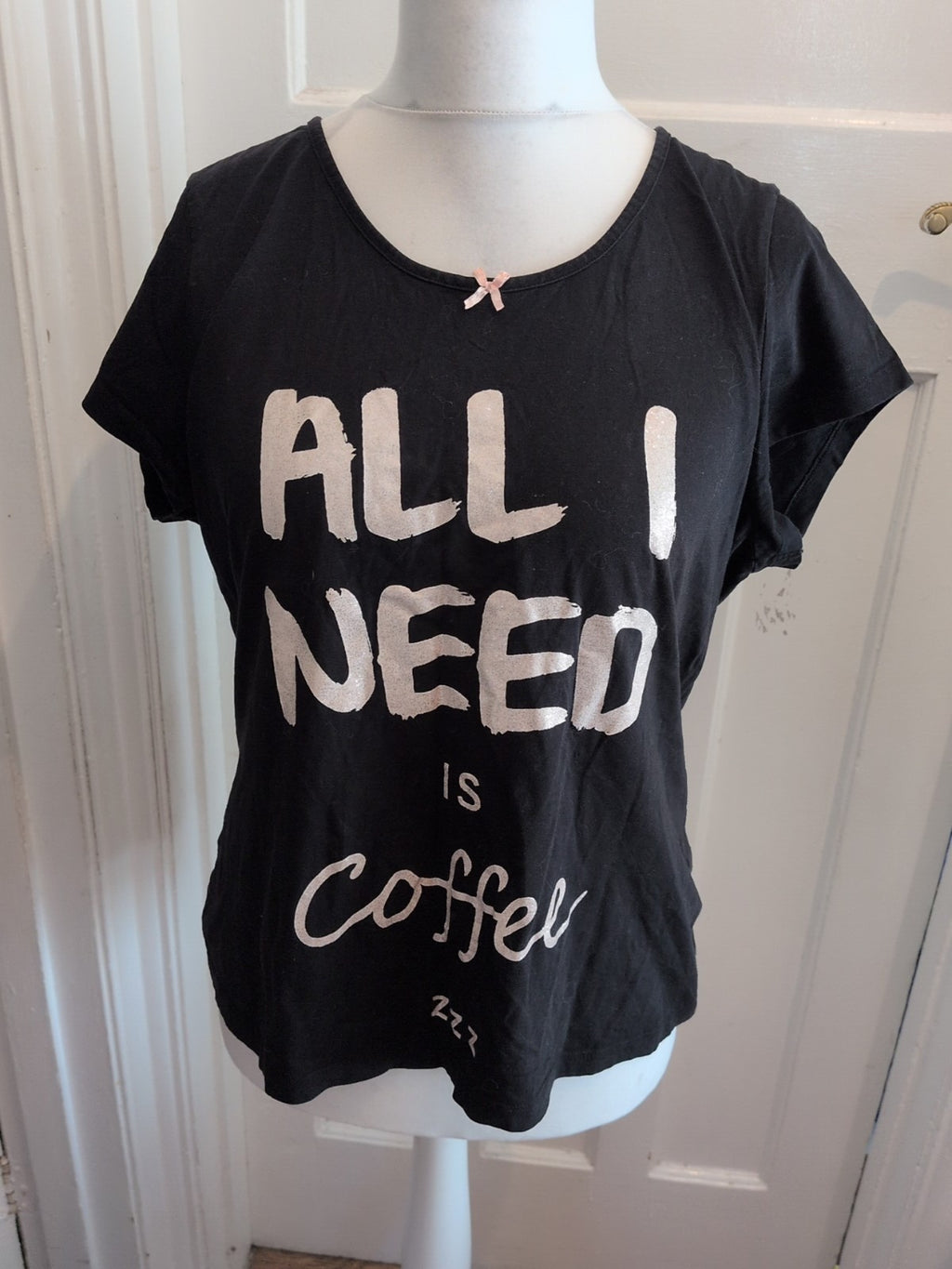 TU 20 Black Coffee Short Sleeve Pyjama Top