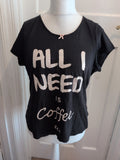 TU 20 Black Coffee Short Sleeve Pyjama Top
