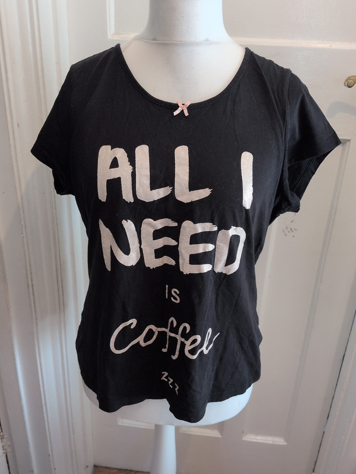 TU 20 Black Coffee Short Sleeve Pyjama Top