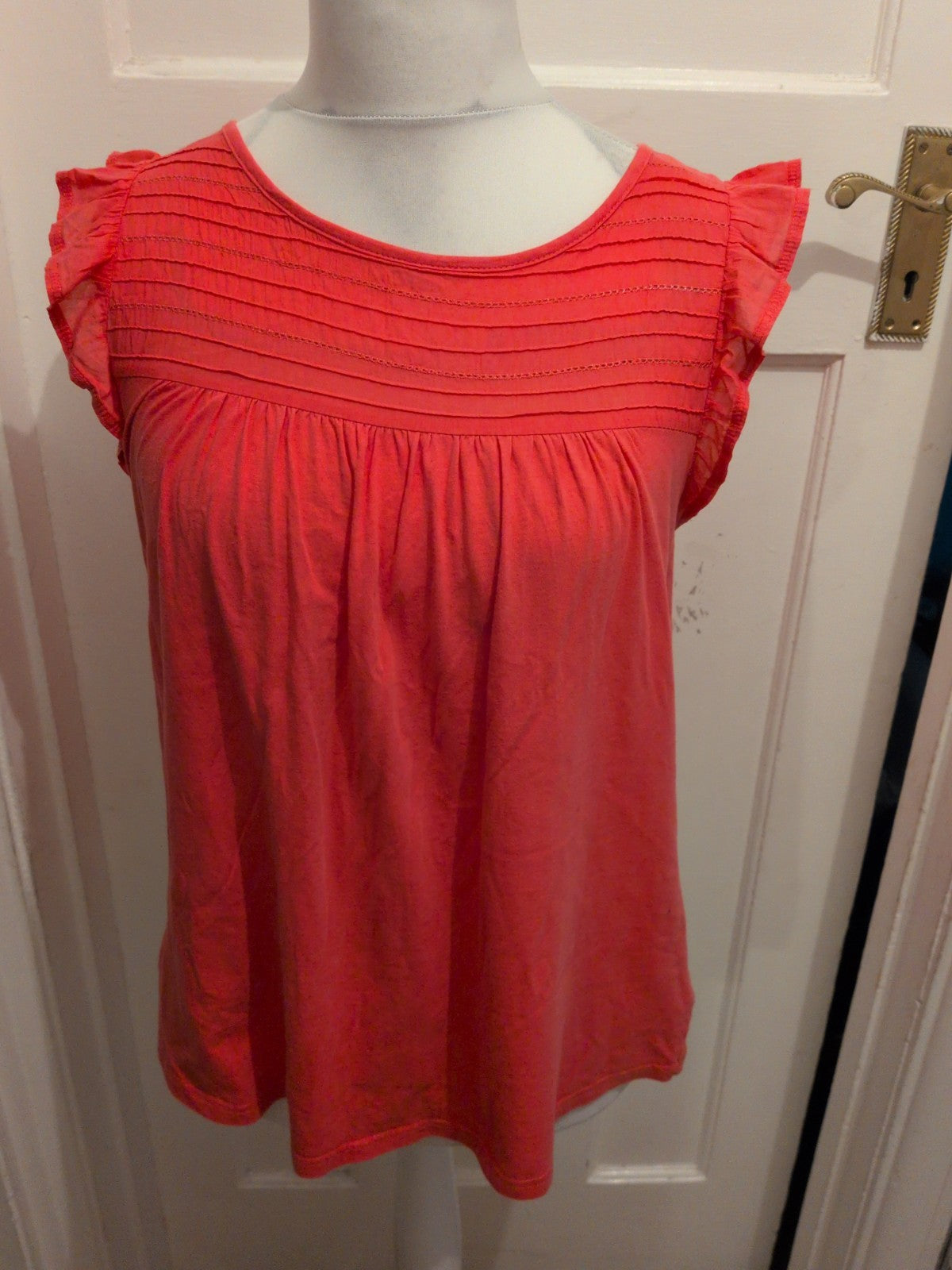 Next Large Pink Short Sleeve Blouse Round Neck