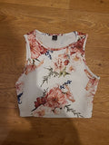 Ladies Shein Size XS Multi Floral Sleeveless Tshirt