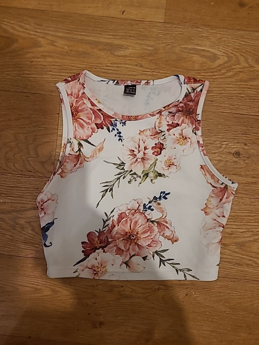 Ladies Shein Size XS Multi Floral Sleeveless Tshirt
