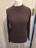 Mens New Look Size Small Purple/Black Fleck Pullover Jumper