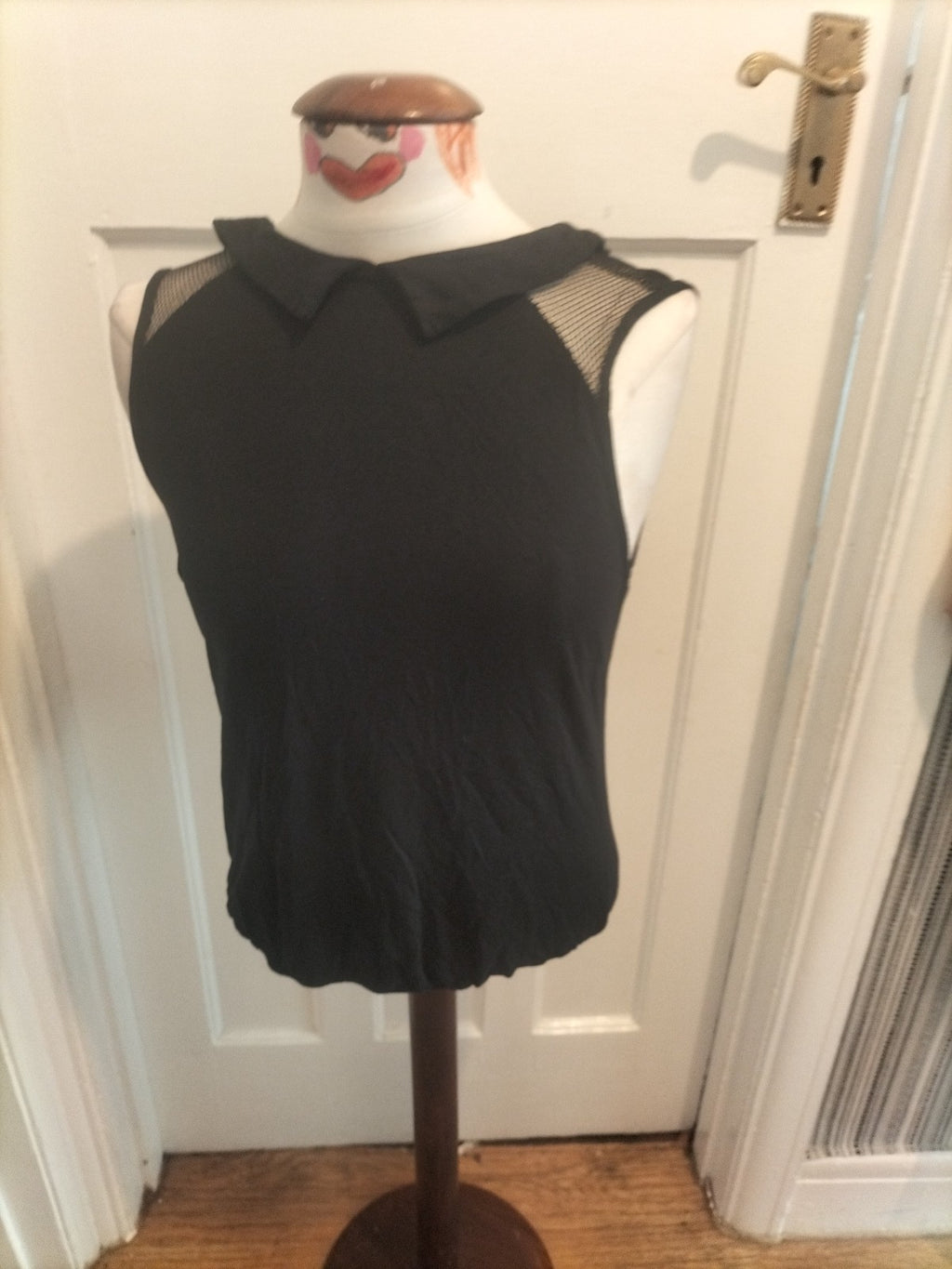 Ladies Primark Size 10 Black Sleeveless Tshirt