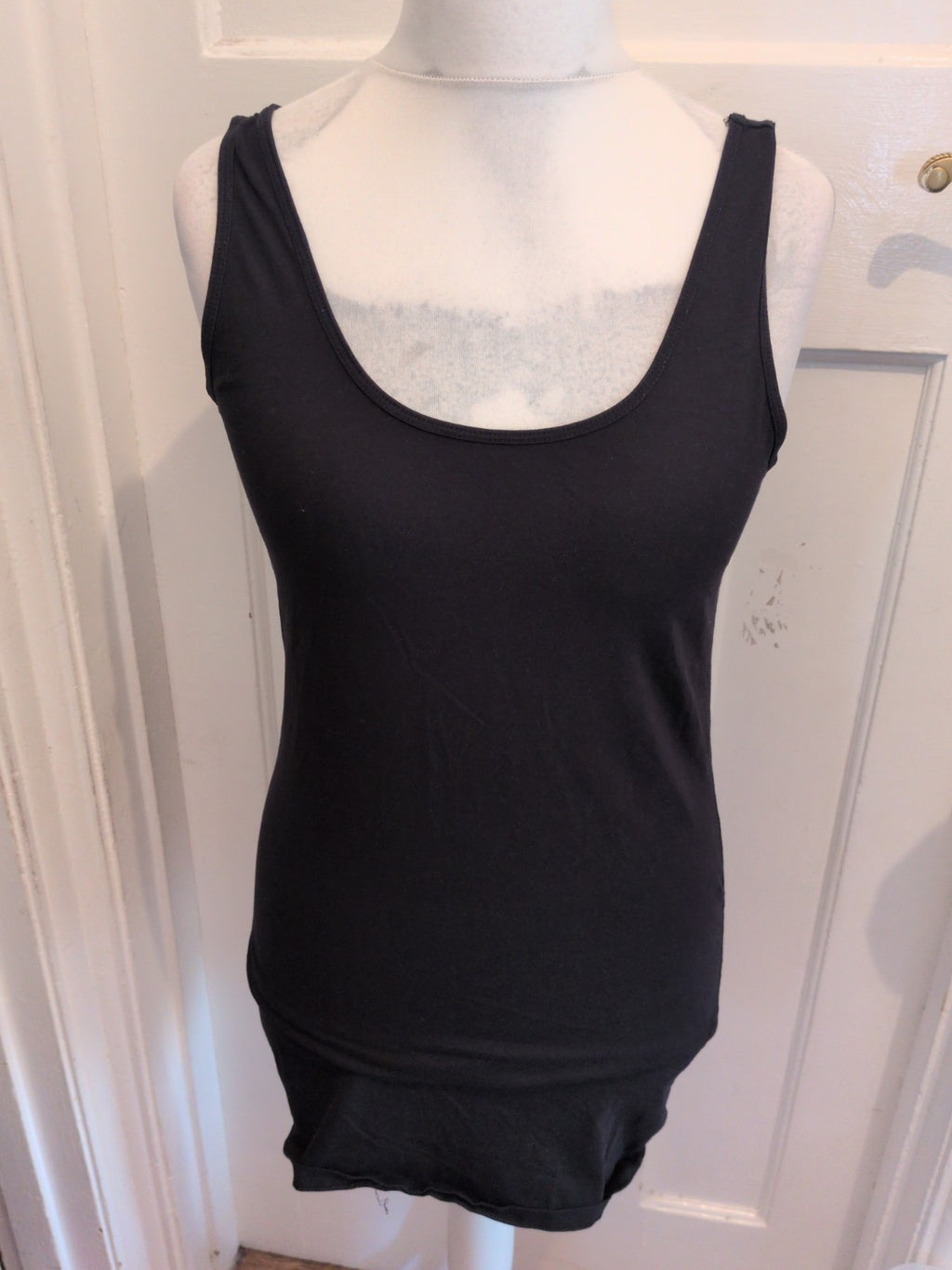 Primark 14-16 Black Longline Vest Sleeveless