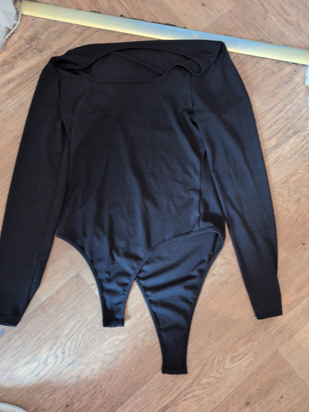 Shein XL Tall Black Long Sleeve Bodysuit