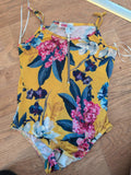 Pink Vanilla 8 Yellow Floral Sleeveless Swimming Costume