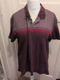 Marks And Spencer XL Deep Burgundy Bobbling Short Sleeve Polo