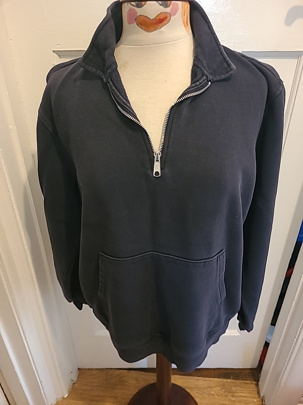 Mens Next Size Medium Navy Long Sleeved Pullover Hoodie