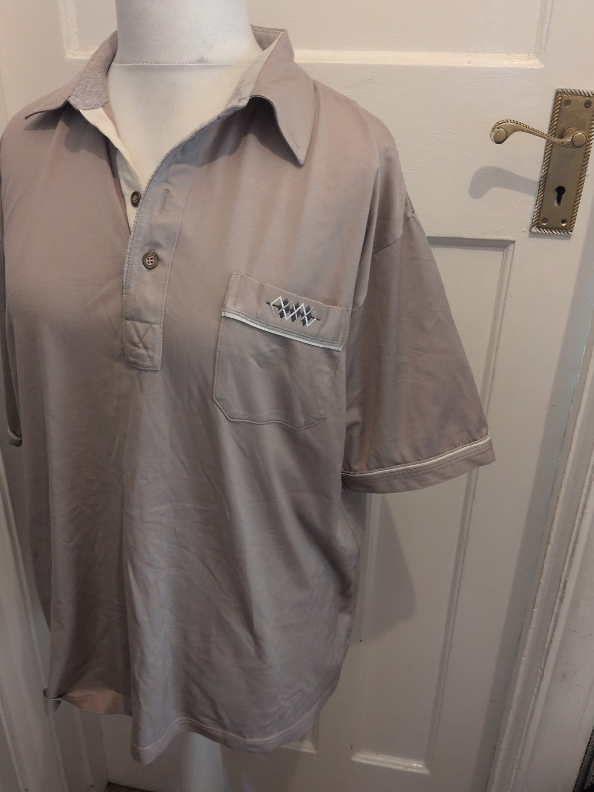Farah XL Beige Short Sleeve Polo