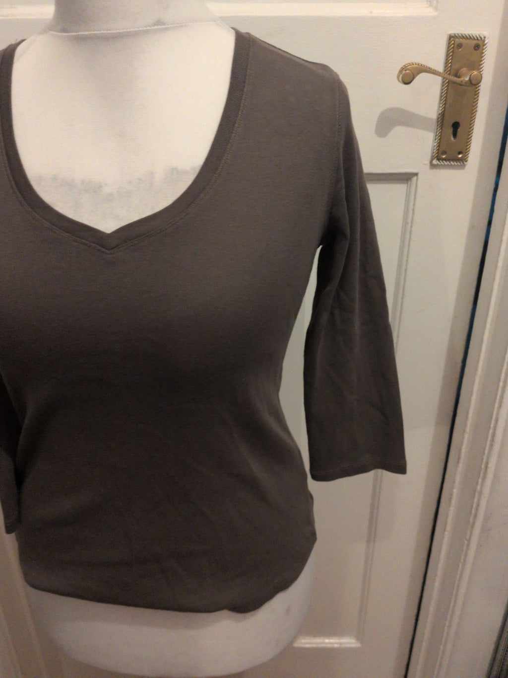 Marks And Spencer 12 Khaki Long Sleeve T-shirt