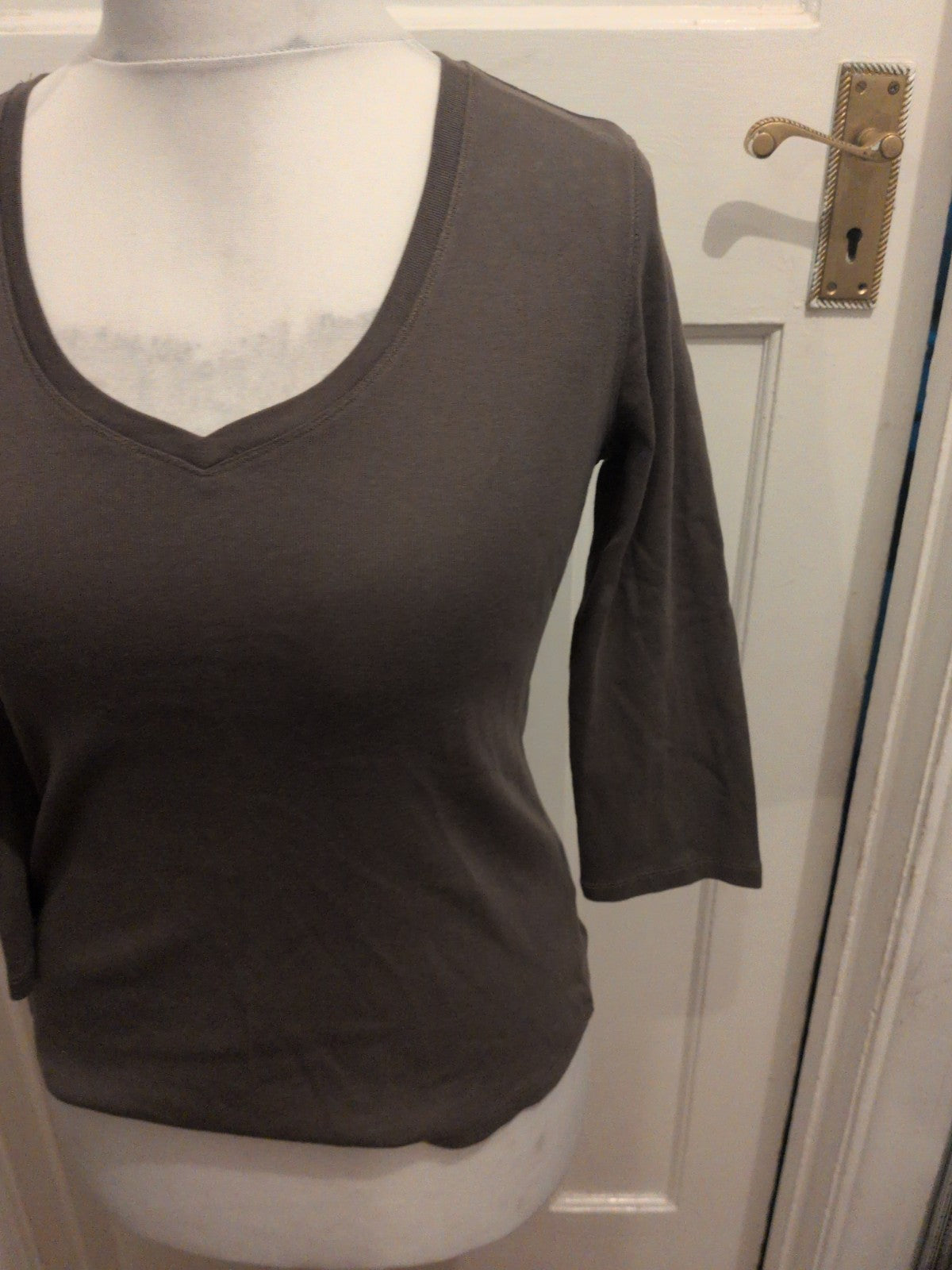 Marks And Spencer 12 Khaki Long Sleeve T-shirt