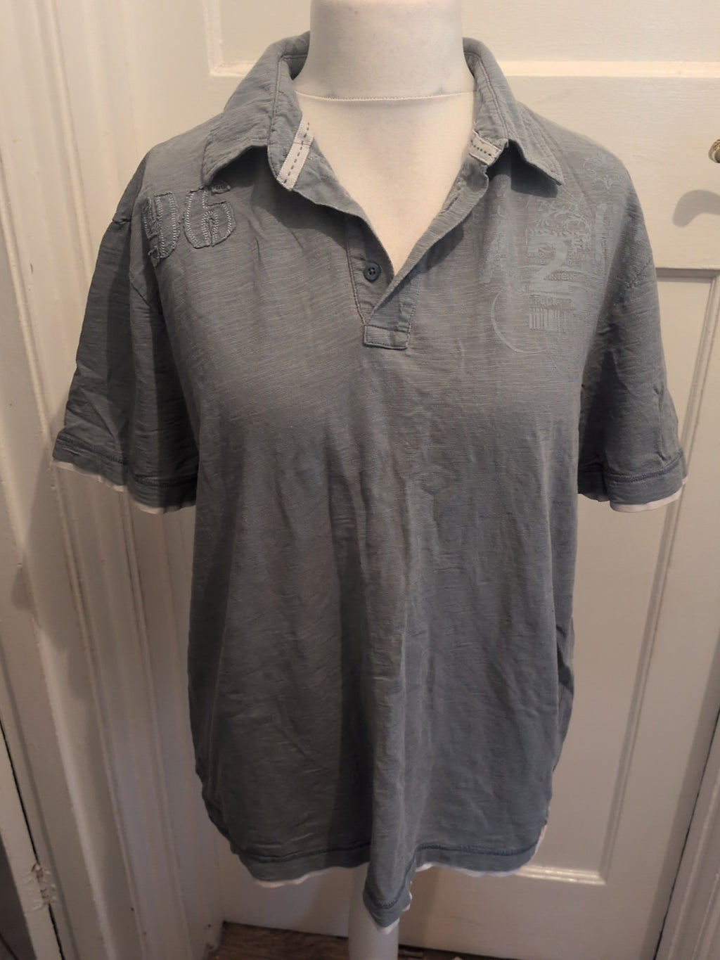 Tu XL Grey Short Sleeve Polo