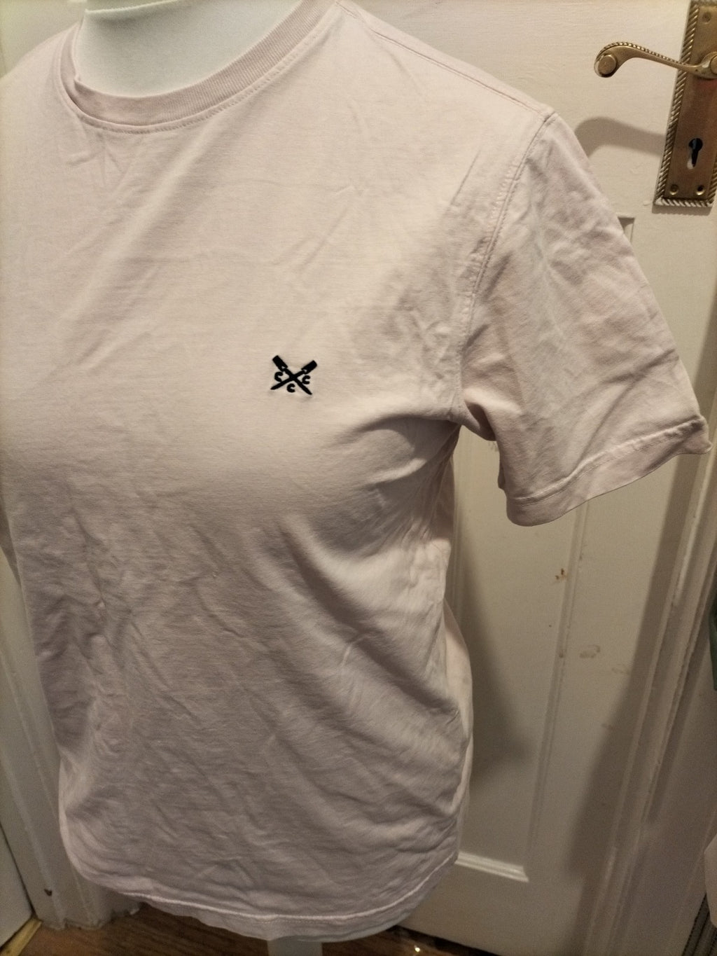 Mens Crew Clothing Size Medium Very Pale Pink Short Sleeved Tshirt