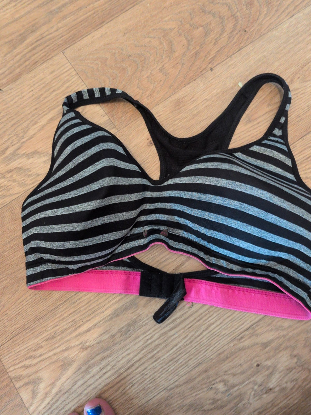 Secret Possession 36d Black And Grey Padded No Wires Bra