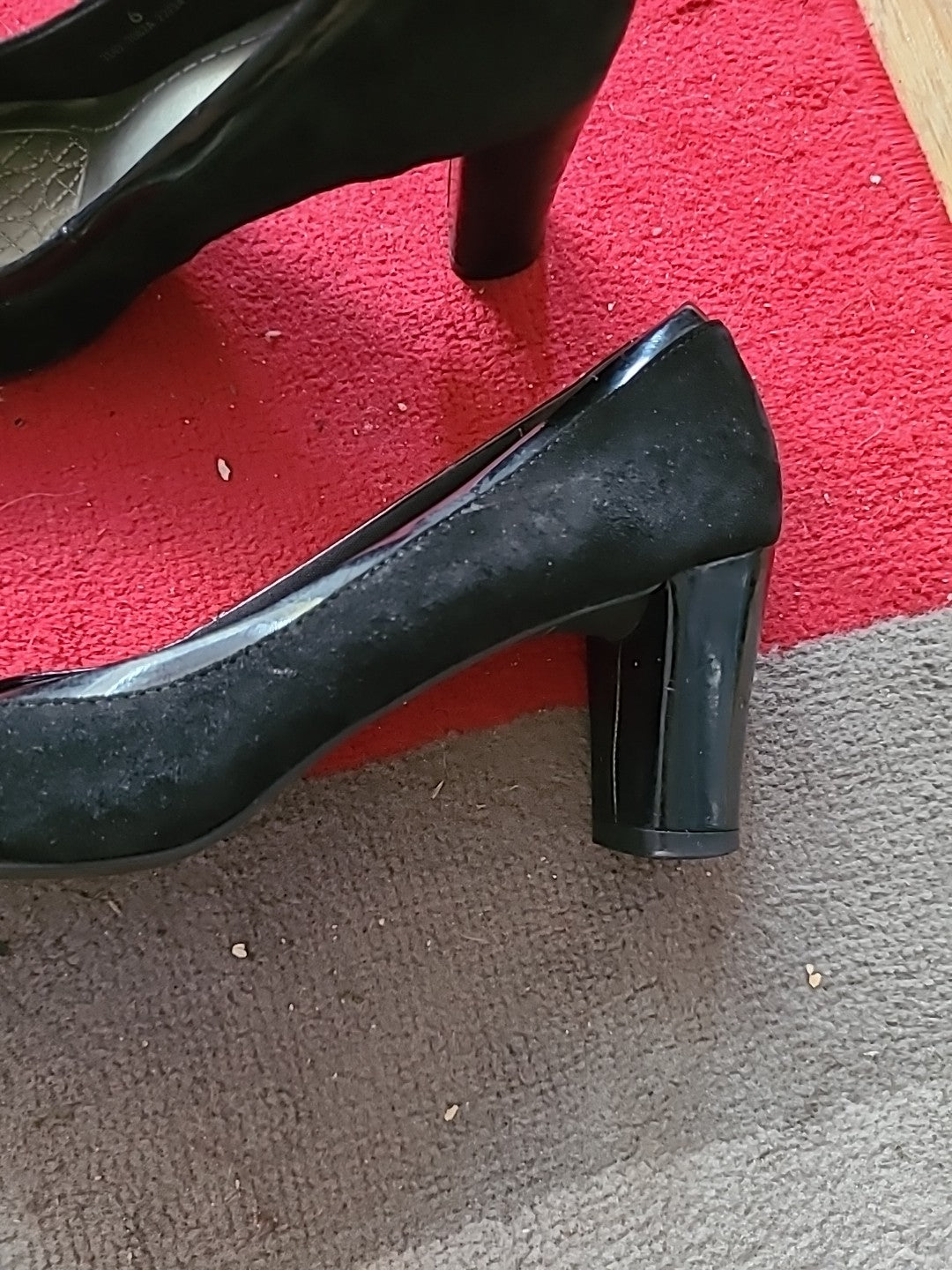 Ladies Marks And Spencer Size Uk 6 Black Leather Upper Heels