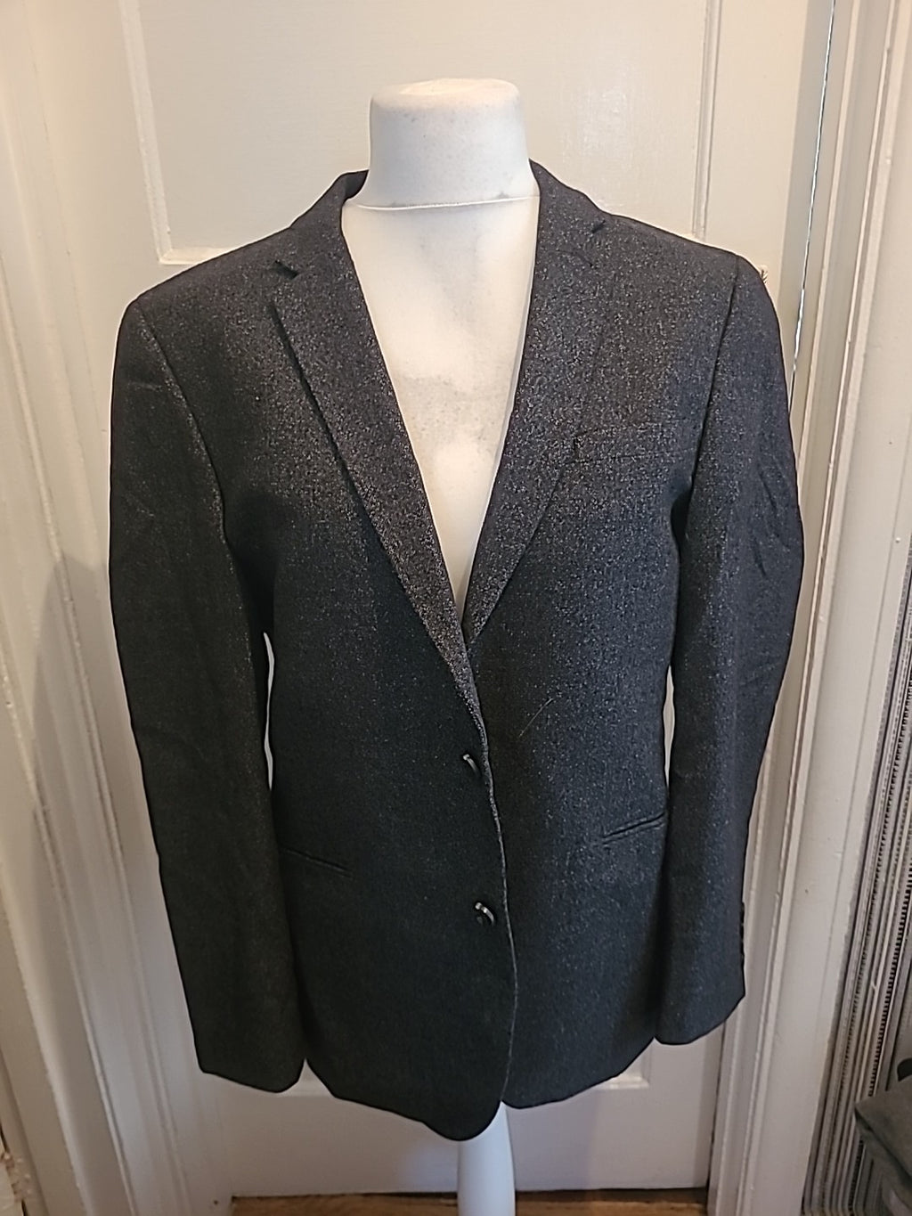 Mens Primark Size Large Grey Fleck Slim Fit Blazer