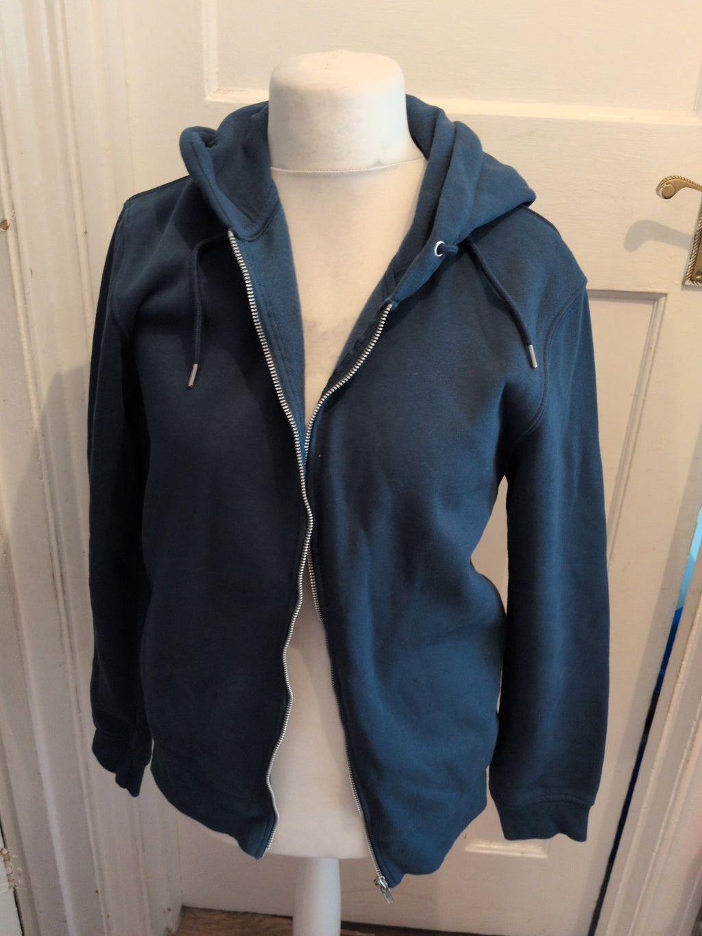 Mens Primark Medium Dark Teal Full Zip Hoodie