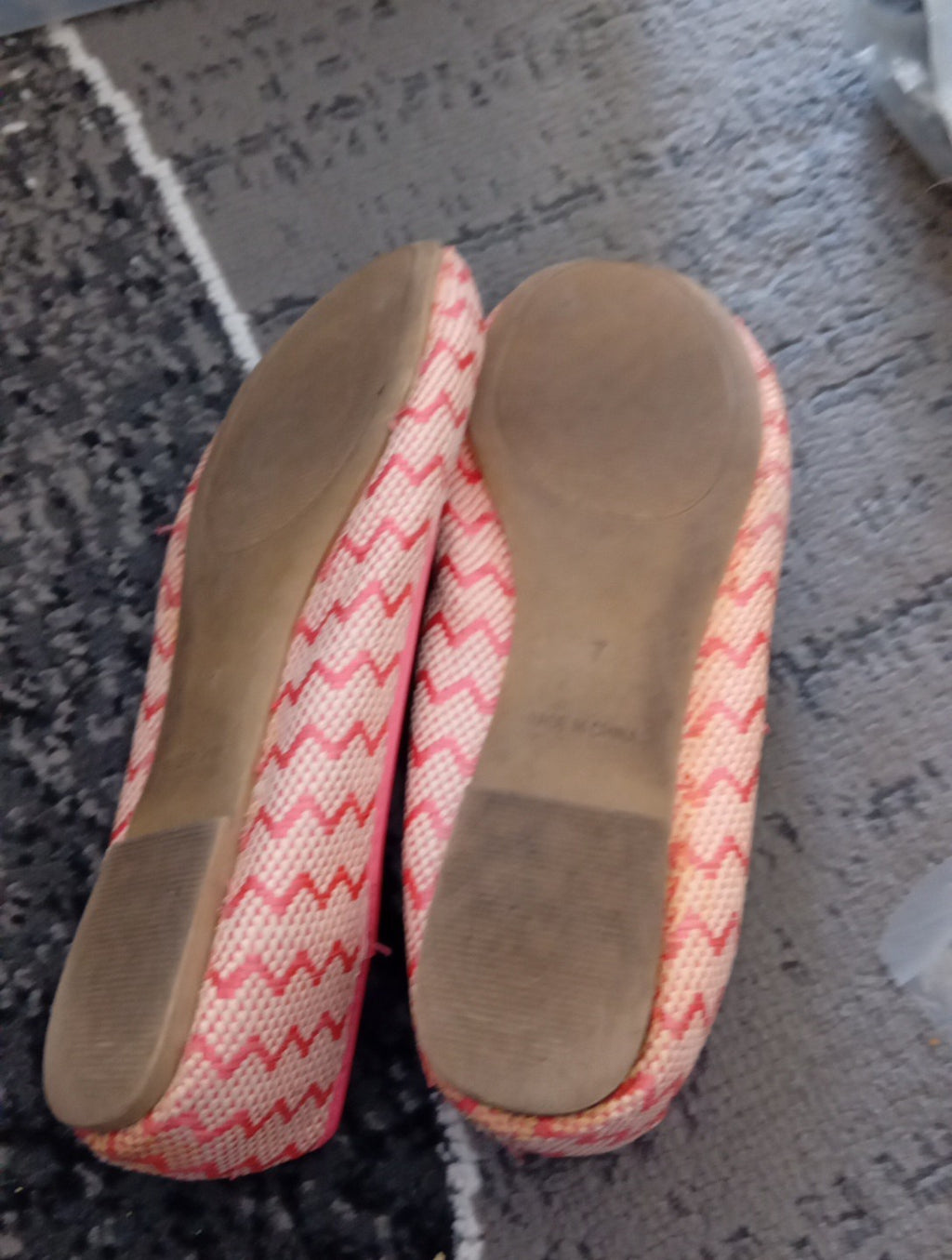 Ladies Flats Size 7 George Peach/cream Free Delivery
