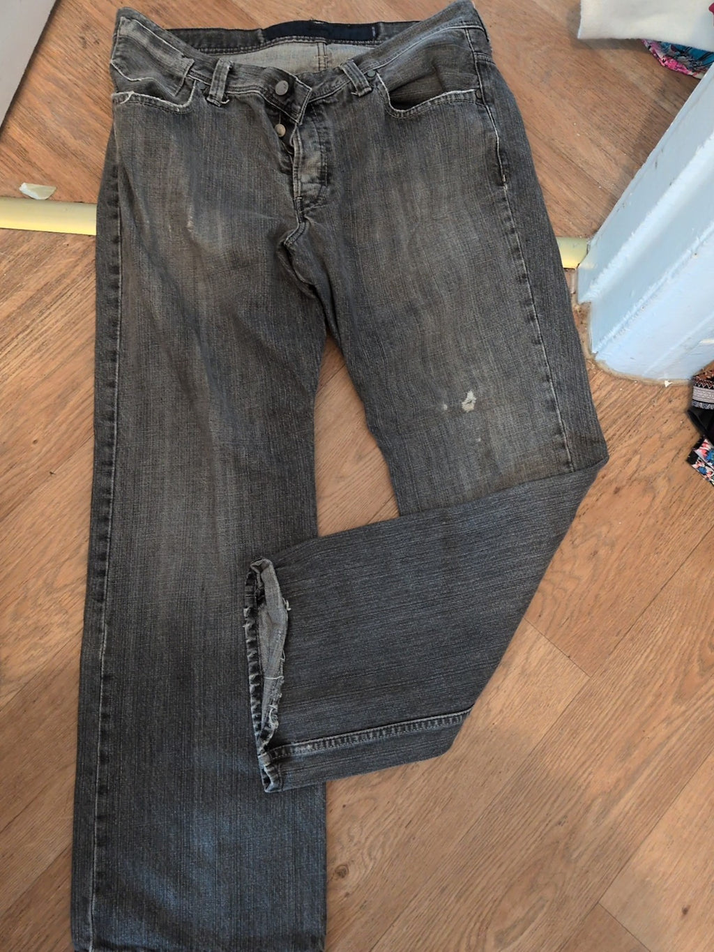 Mens French Connection W36" L32" Grey Denim Jeans