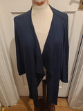 Ladies Per Una Size Large Navy Short Sleeved Cardigan