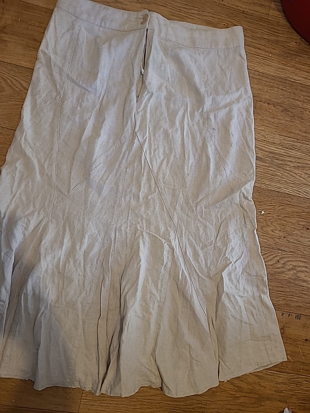 Ladies Mia Moda Size 14 Beige Long Length Skirt