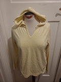 Ladies Cotton Traders Size 12 Yellow Long Sleeved Hooded Top