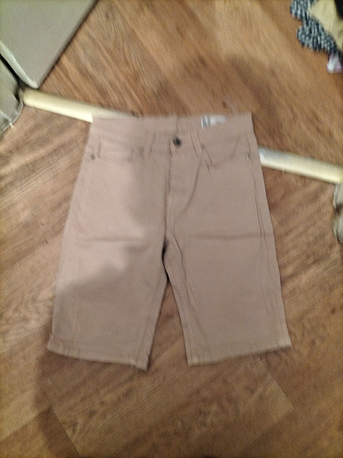 Denim&Co 28" Beige Camel Stretch Slim Shorts