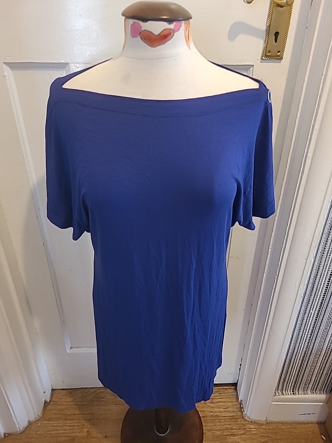 Ladies Next Size 12 Purple Short Sleeved Longline Top