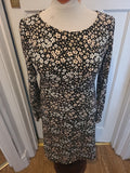 Ladies Dorothy Perkins Maternity Size 6 Black Floral Long Sleeve Dress