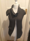 Ladies Promod Size M/L Navy Collared Cardigan