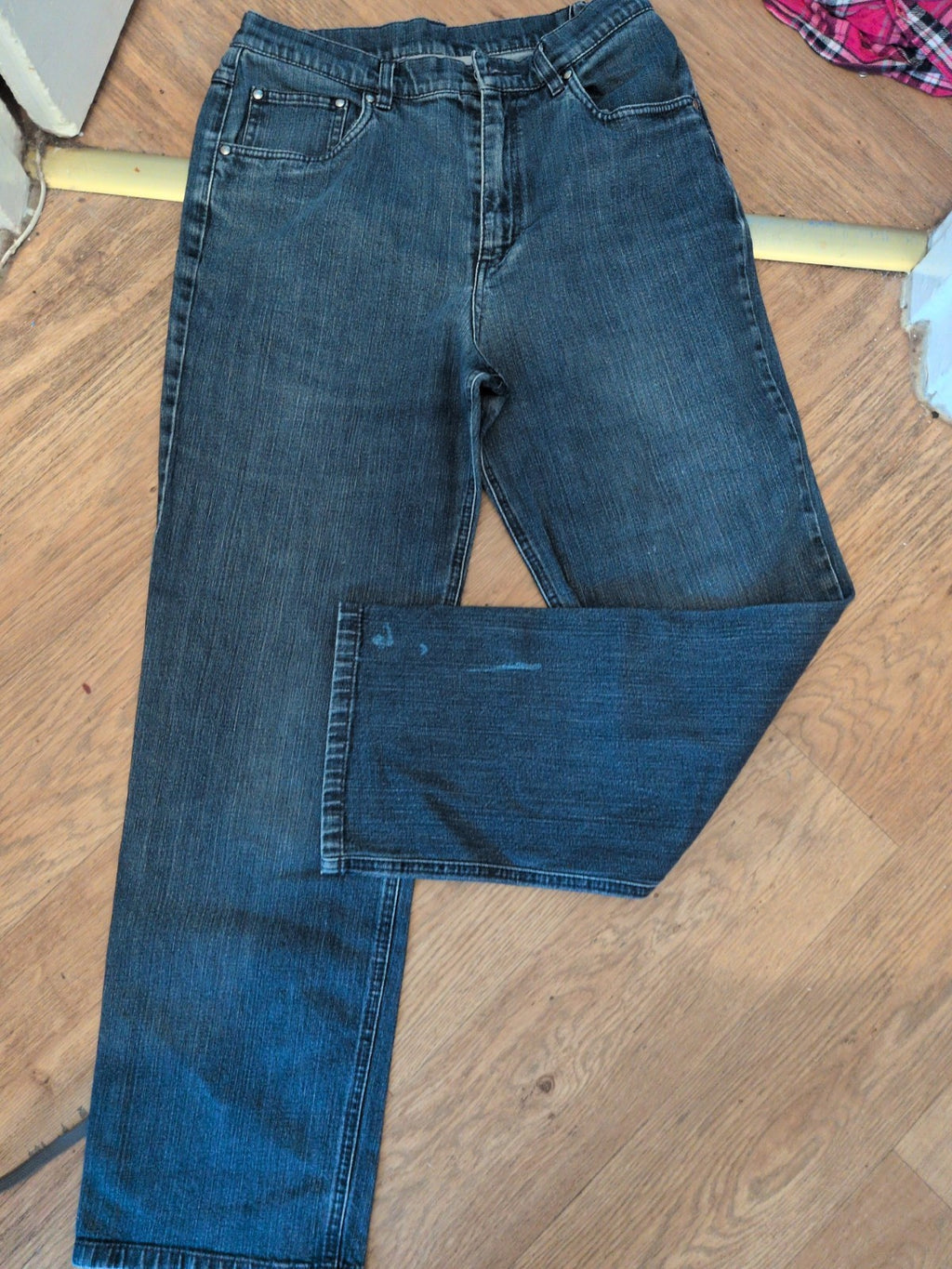 Marks And Spencer 12 Medium Dark Indigo Straight Leg Jeans