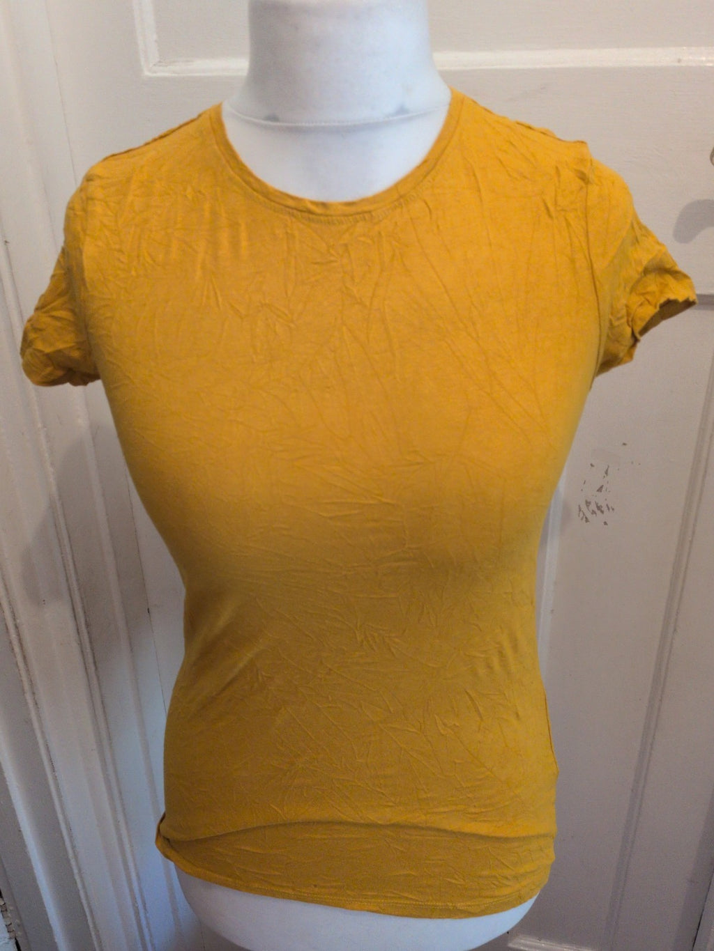 Primark Small Mustard Short Sleeve T-shirt Ladies