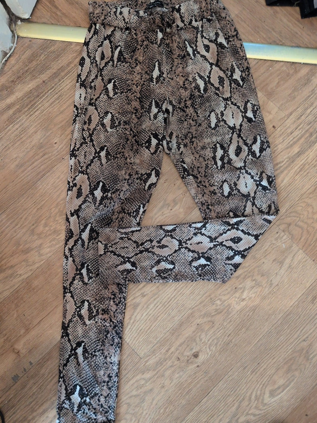 Ladies Animal Print Leggings Size Large Newlook Mixed Browns Free Delivery