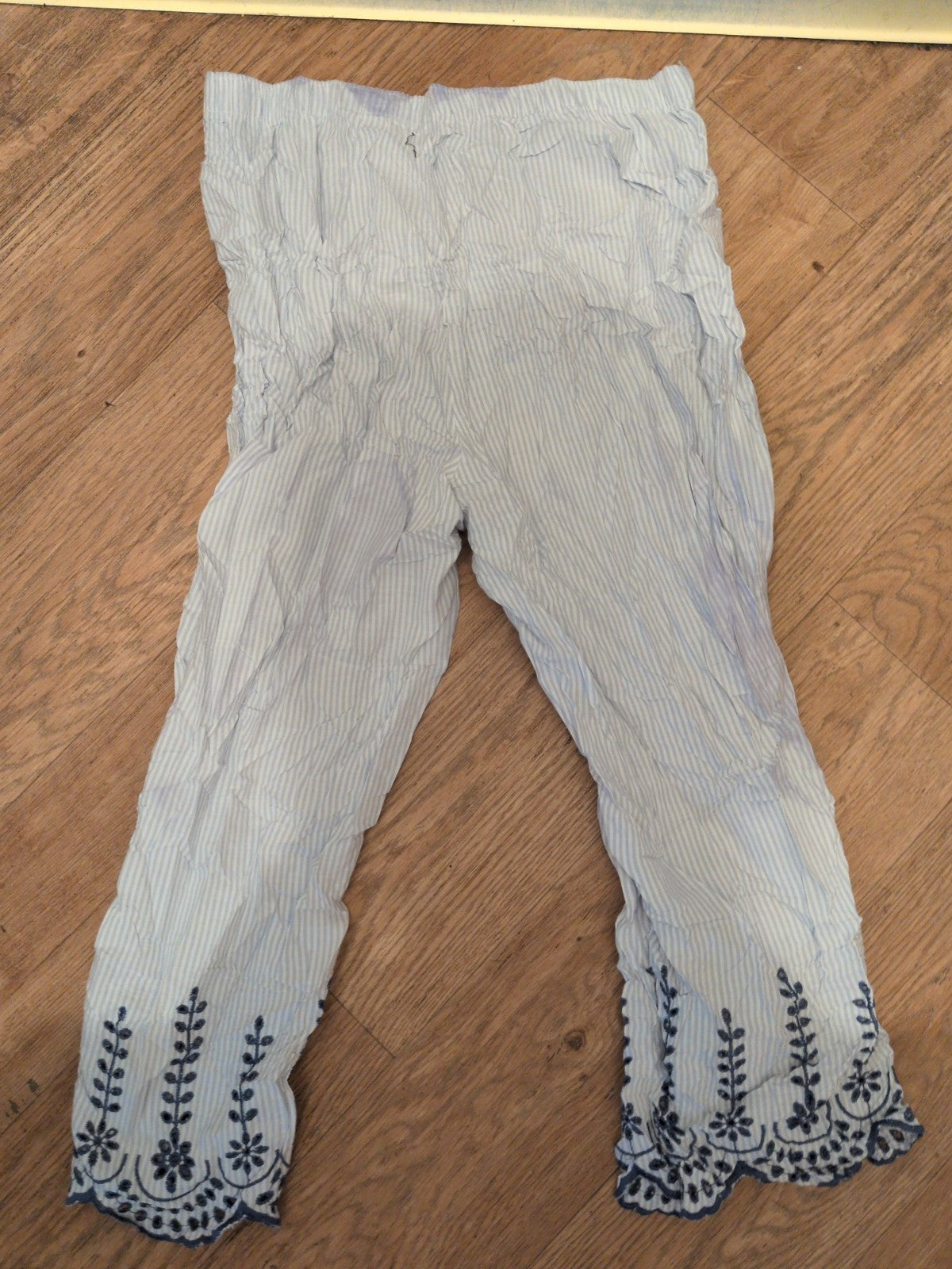Tu 10 Blue White Stripe Elasticated Legging